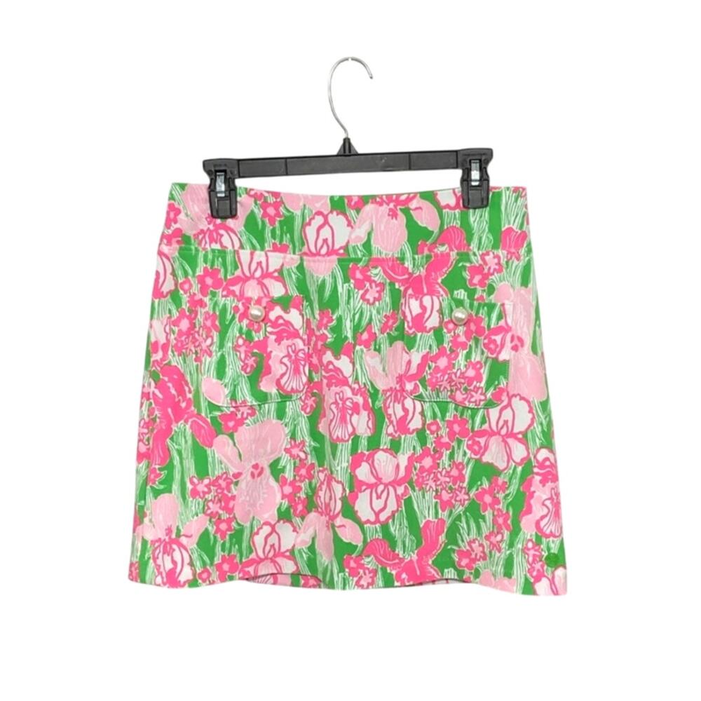 Lilly Pulitzer Monica Skort "Putting Green Hannah" Floral Golf Active Sz 4 Small
